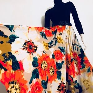 Long Floral Skirt